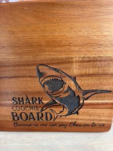 Shark Coochie Board... Charcuterie Board with handle 31" x 9"