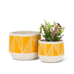 Load image into Gallery viewer, Small Etched Planter -Yellow
