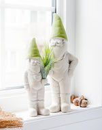 Load image into Gallery viewer, Large Garden Gnome with plant 11.5&quot;H

