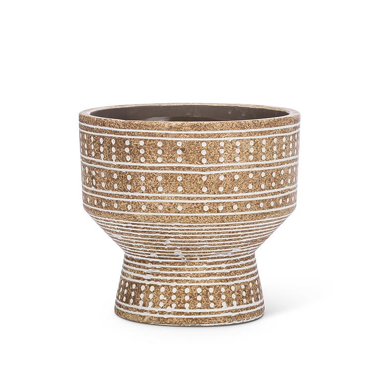 Small Dotted Pedestal Planter 6.5"H