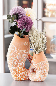 Large Gurgling Fish Vase, 11.5"H