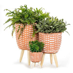 Load image into Gallery viewer, Large Woven Tripod Planter 8.5&quot; H
