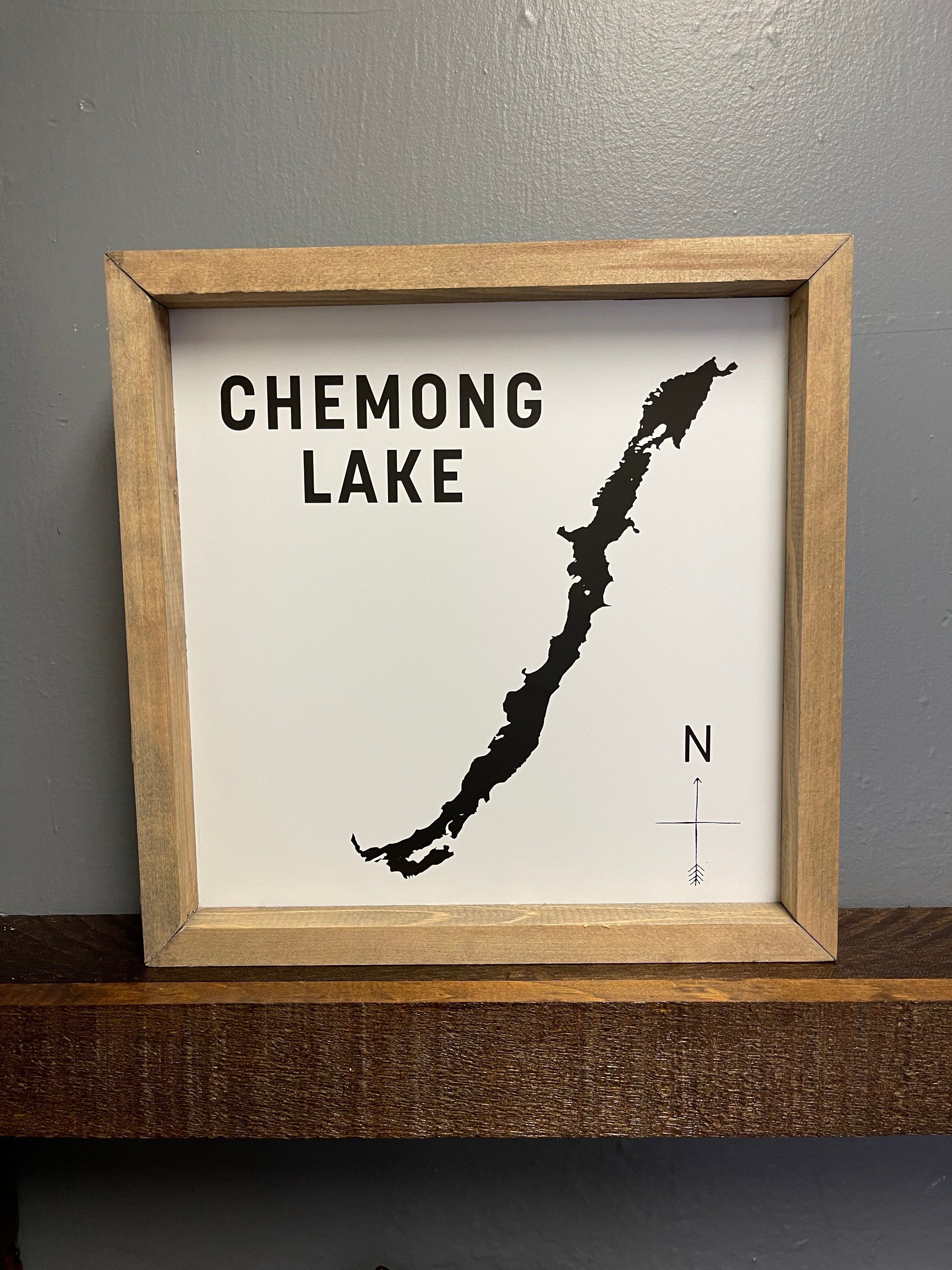 Lake Silhouette Sign