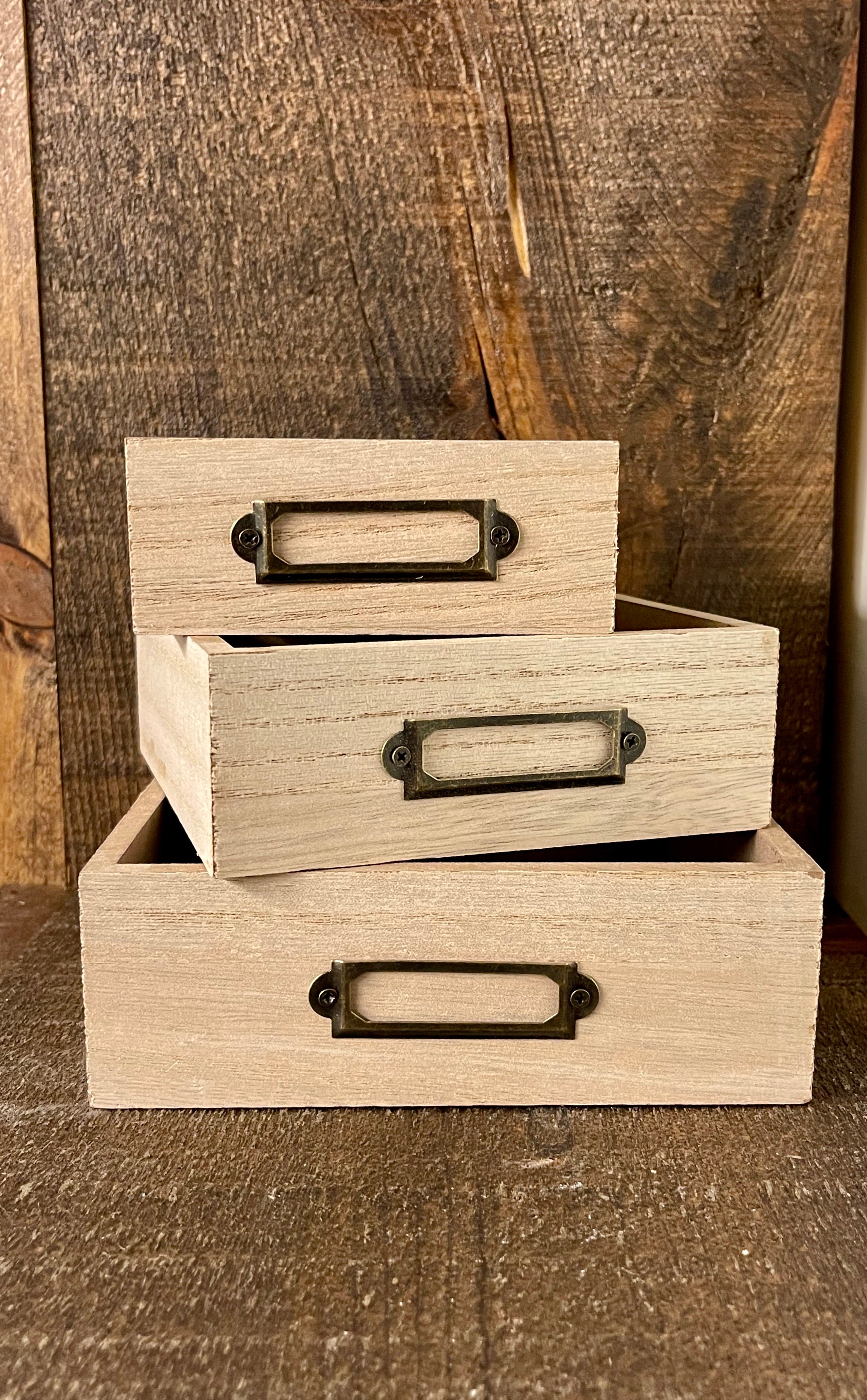 Decorative trinket boxes, 3 sizes