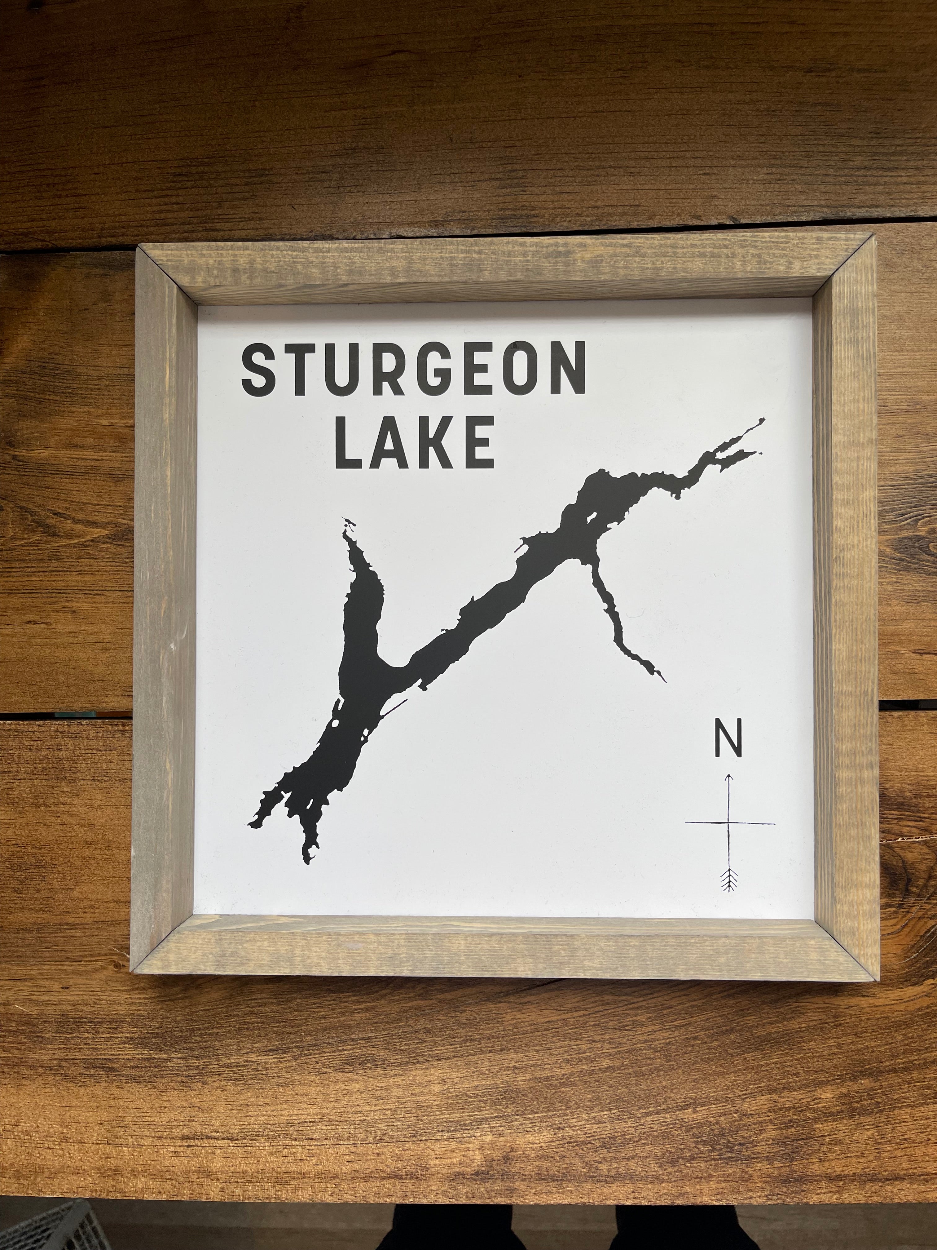 Lake Silhouette Sign