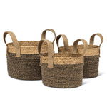 Load image into Gallery viewer, Set of 3 Round Handled Baskets
