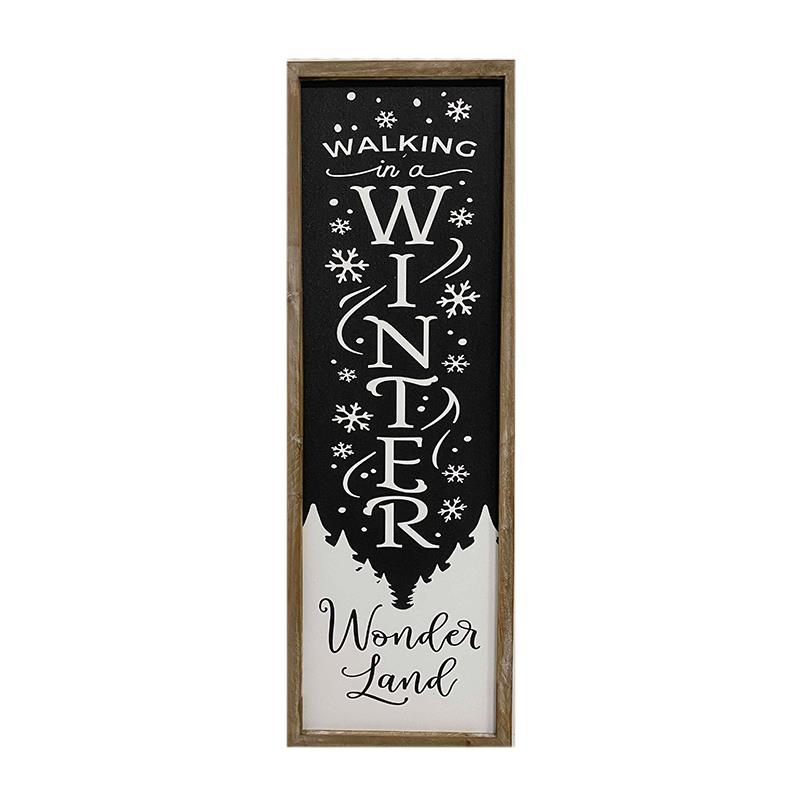 "Walking in a Winter Wonderland sign 11.5" x 35"
