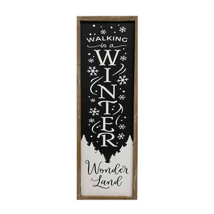 "Walking in a Winter Wonderland sign 11.5" x 35"