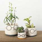 Load image into Gallery viewer, Face with Glasses Flower Pot, Medium

