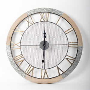Wood and Metal Clock