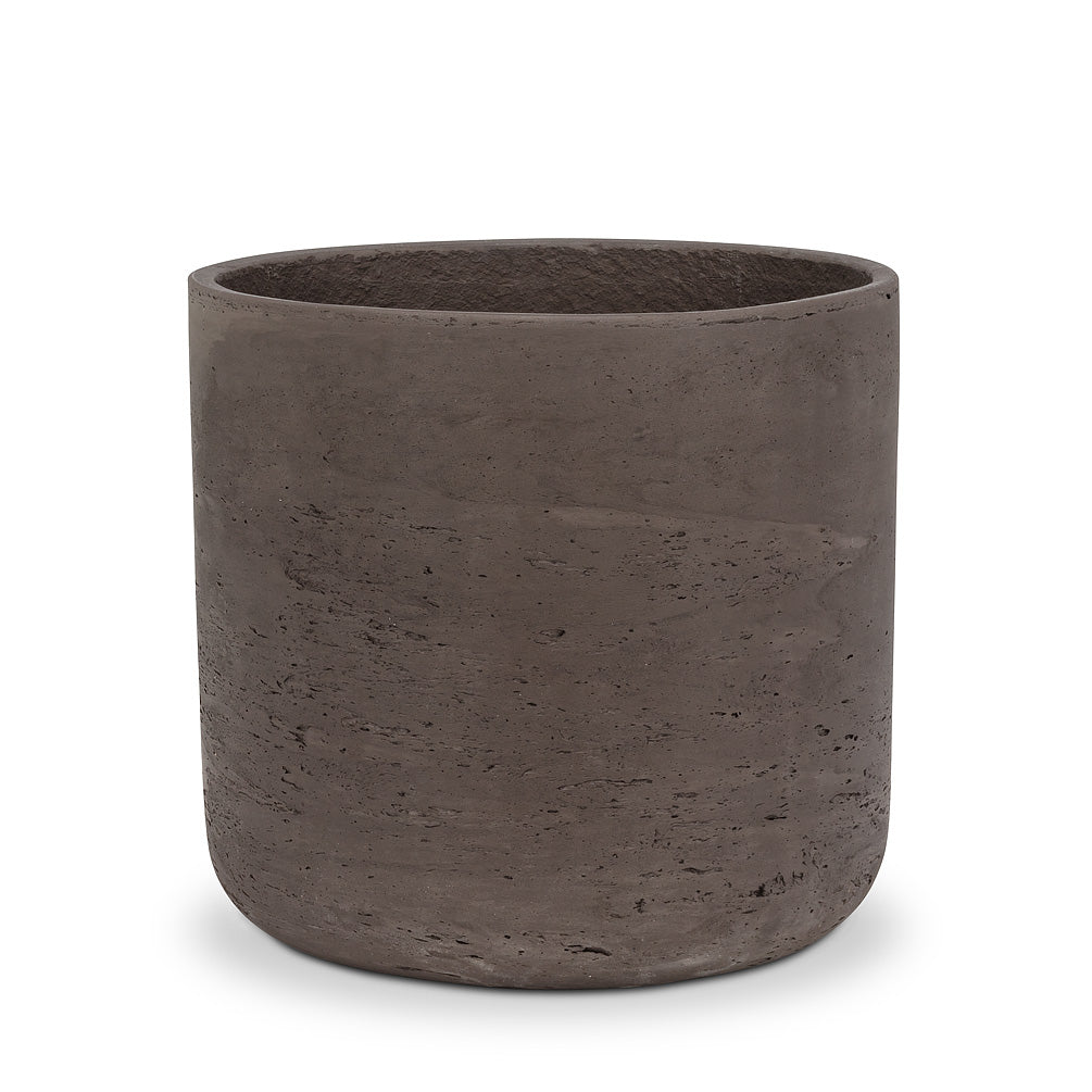 Large Cement Brown Classic Planter 10" H