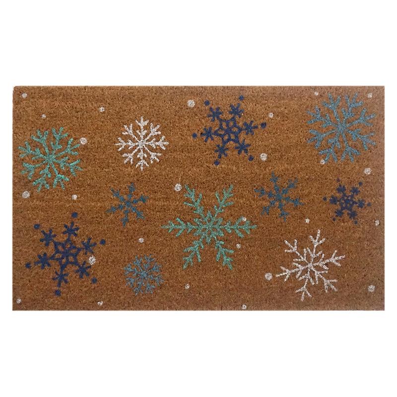 Blue Snowflakes Doormat