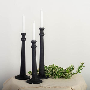Black Wood Candle Holder, 3 sizes