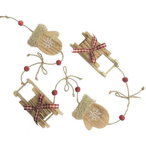 Sleds and Mittens Christmas Garland